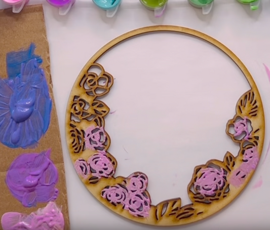 How to Paint Flowers on Your Shadow Box -VLOG