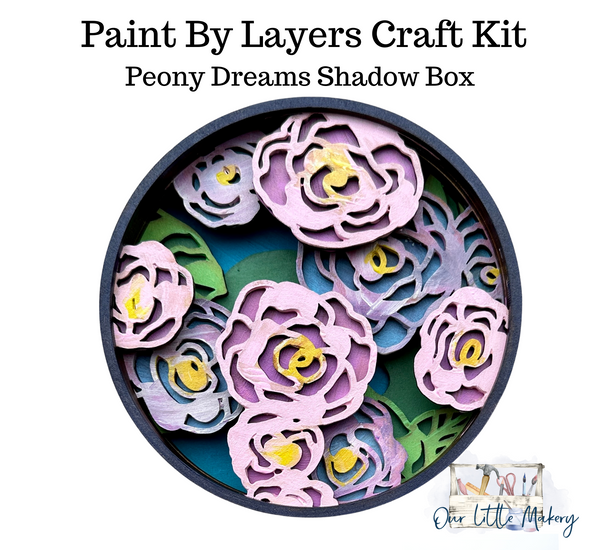 Peony Dreams Shadow Box Kit