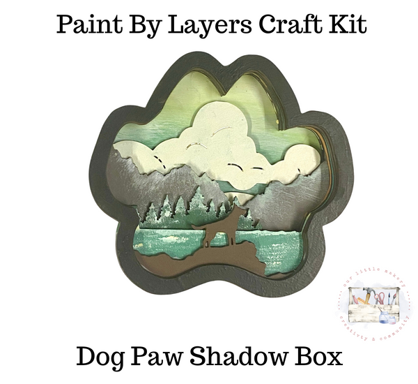 Dog Paw Shadow Box Kit