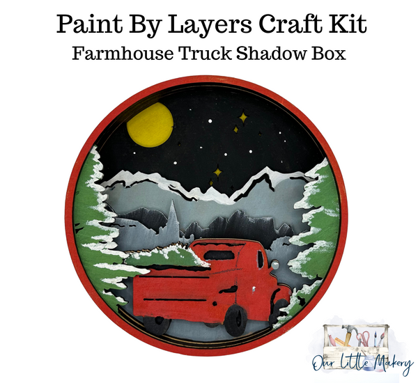 Farmhouse Truck Shadow Box Kit