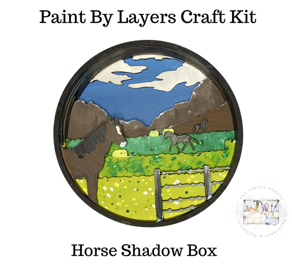 Horses Shadow Box Kit