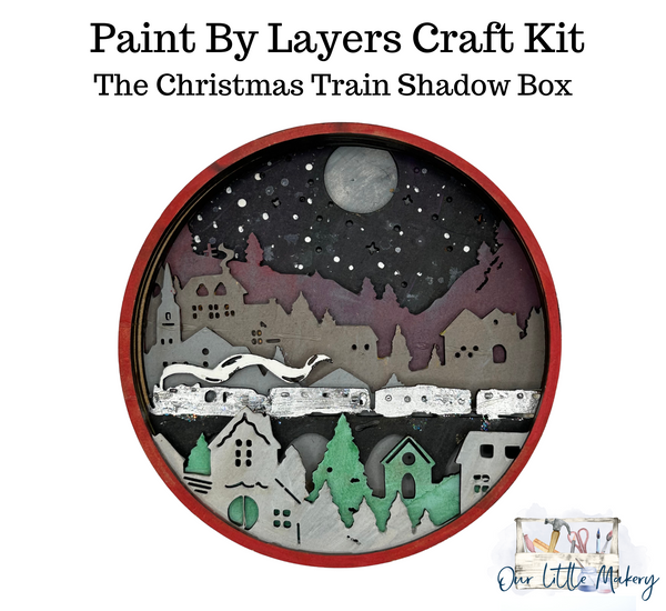 The Christmas Train Shadow Box Kit