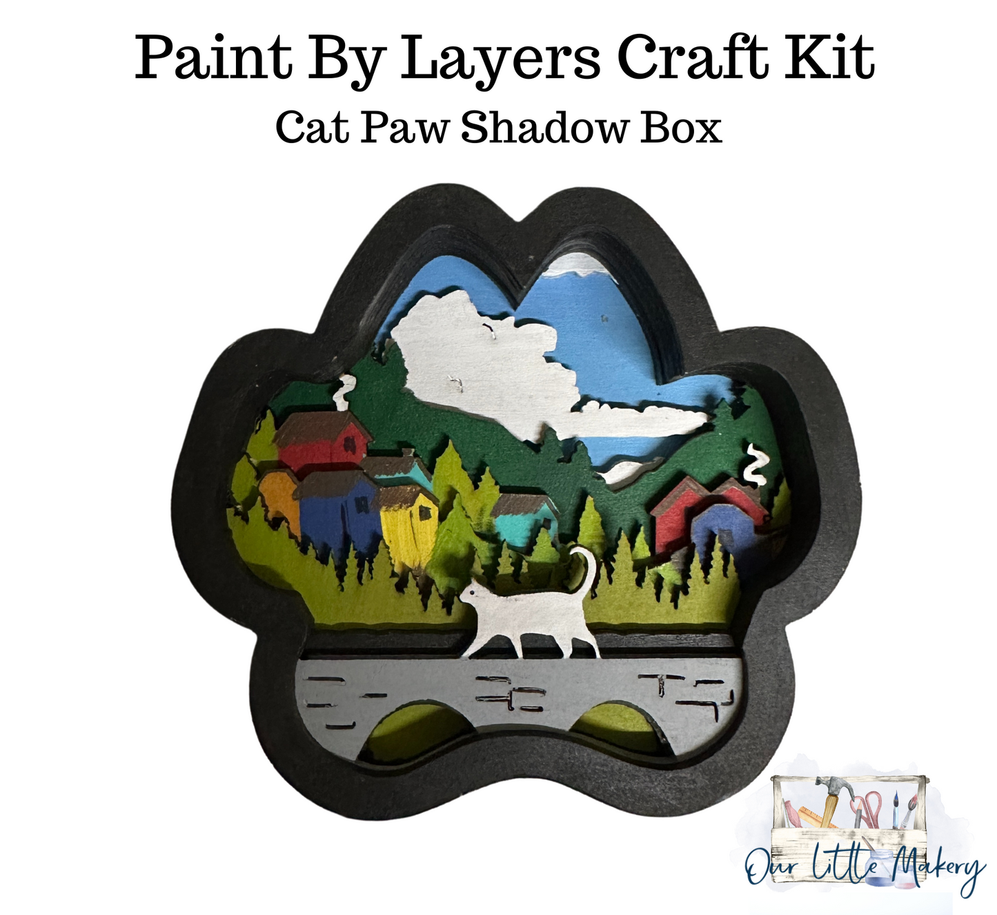 Cat Paw Shadow Box Kit