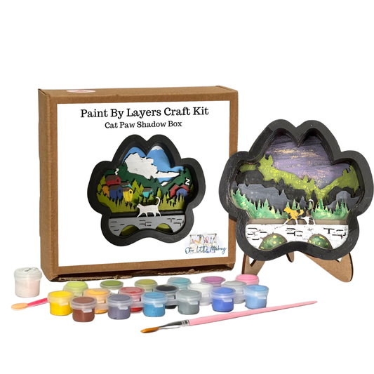 Cat Paw Shadow Box Kit