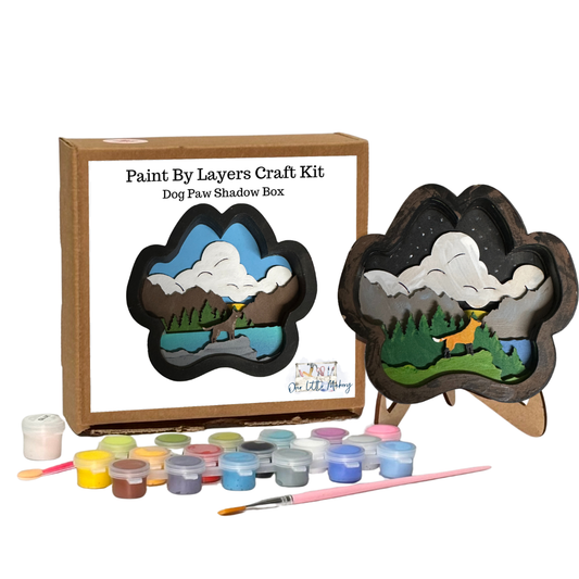 Dog Paw Shadow Box Kit