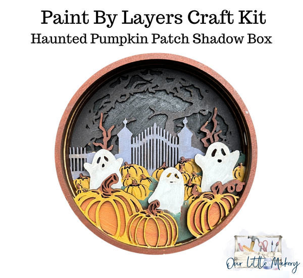 Haunted Pumpkin Patch Shadow Box Kit