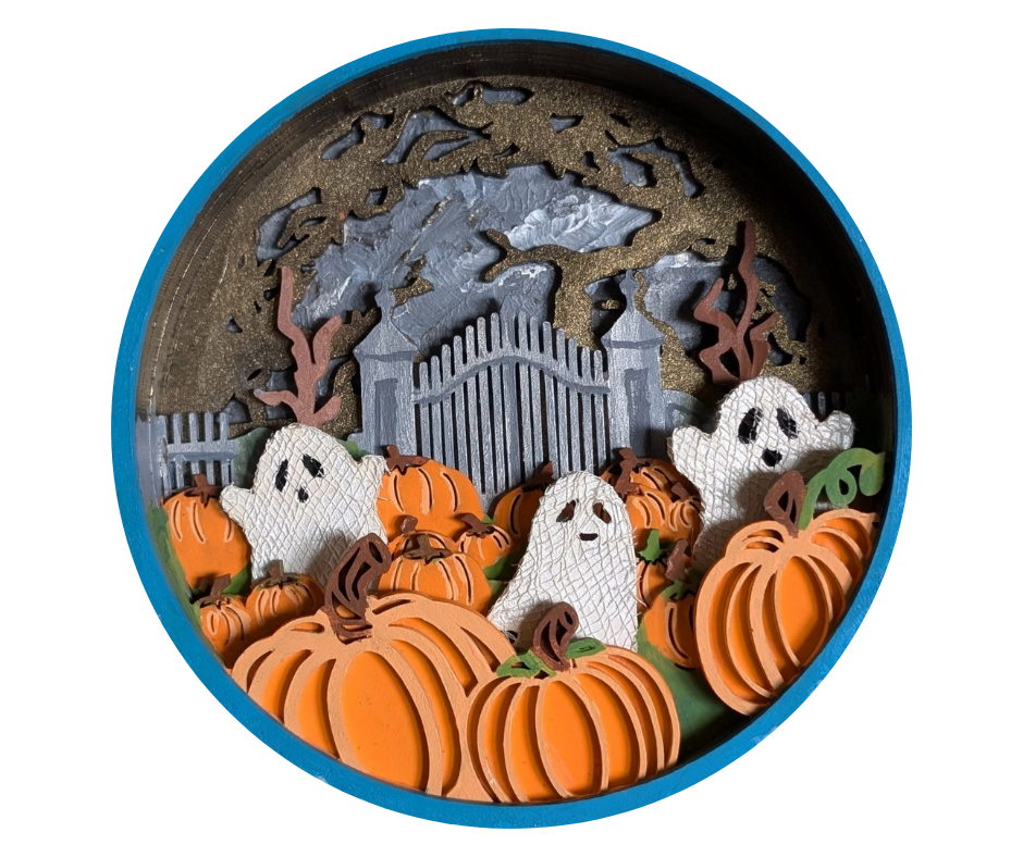 Haunted Pumpkin Patch Shadow Box Kit