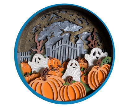 Haunted Pumpkin Patch Shadow Box Kit