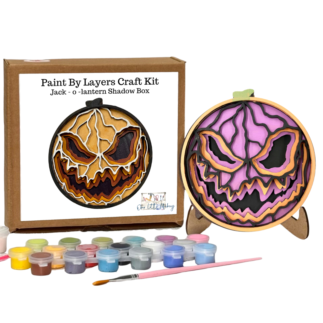 Jack-O-Lantern Shadow Box Kit