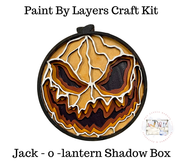 Jack-O-Lantern Shadow Box Kit