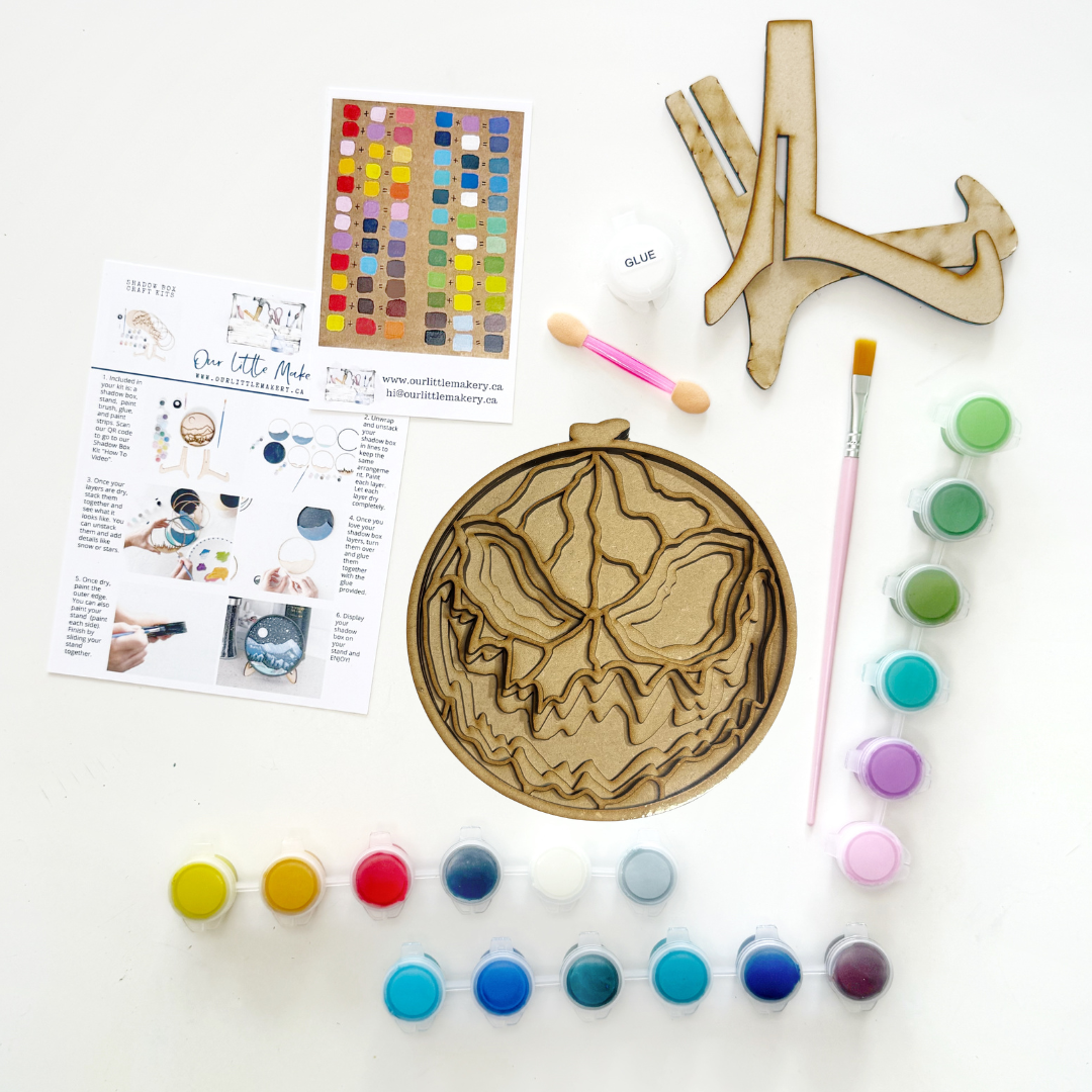 Jack-O-Lantern Shadow Box Kit