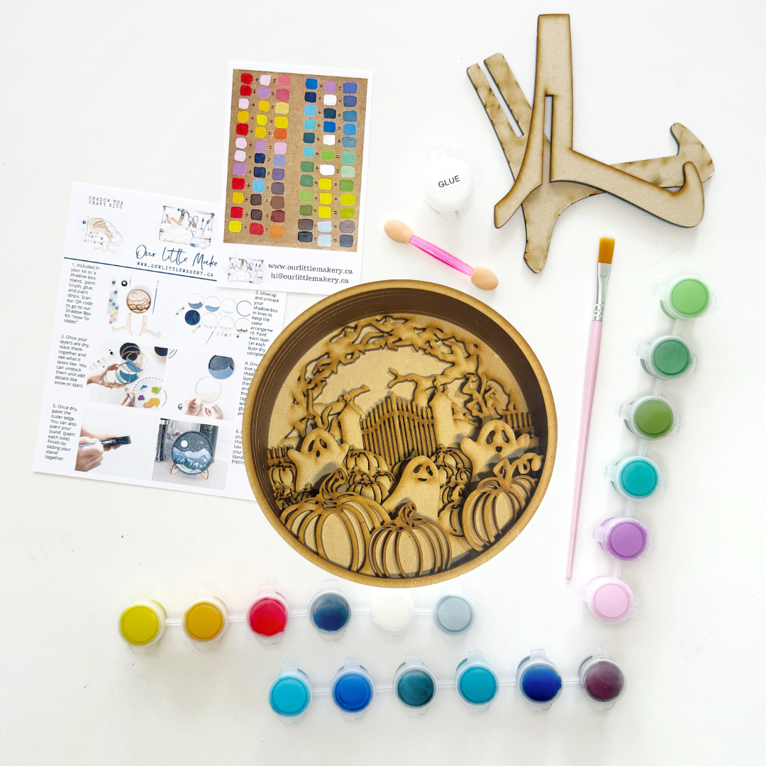 Haunted Pumpkin Patch Shadow Box Kit
