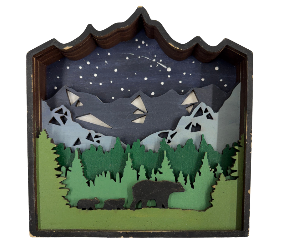 On The Mountains Tops Shadow Box Kit