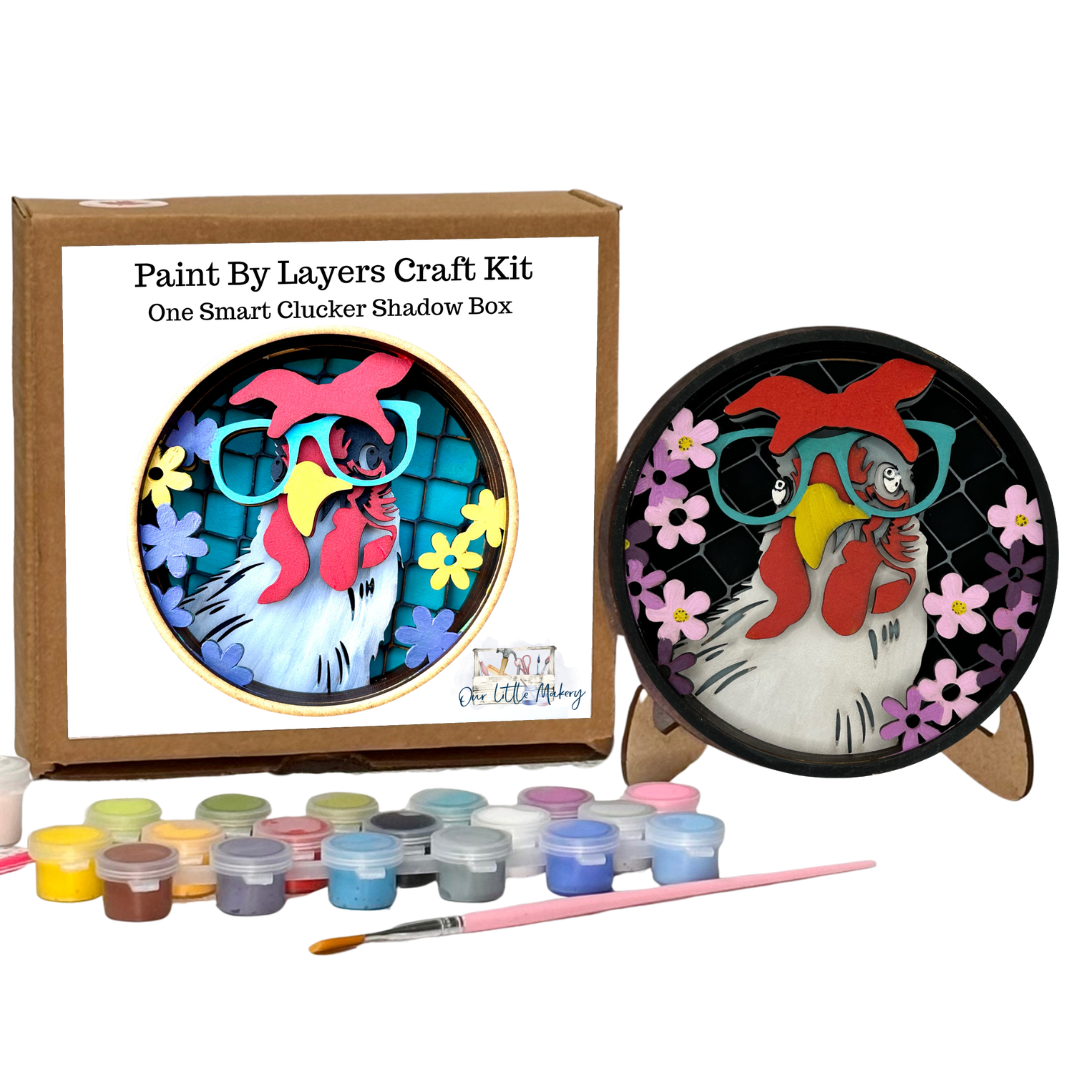 One Smart Clucker Shadow Box Kit