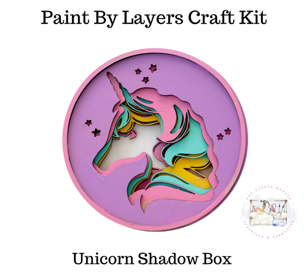 Unicorn Shadow Box Kit