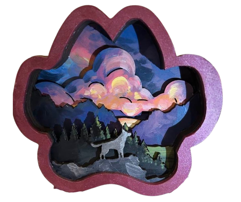 Dog Paw Shadow Box Kit