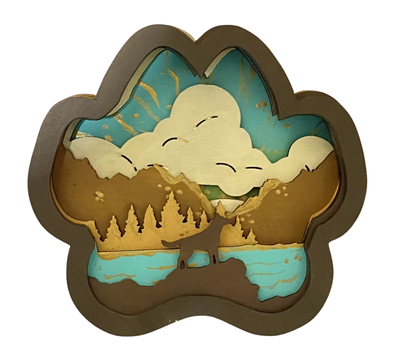 Dog Paw Shadow Box Kit