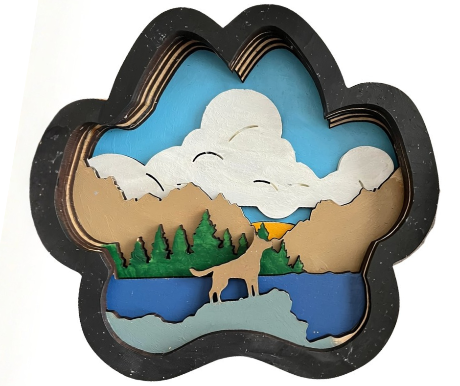 Dog Paw Shadow Box Kit