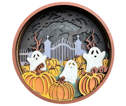 Haunted Pumpkin Patch Shadow Box Kit