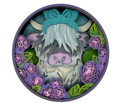 Highland Heifer Shadow Box Kit