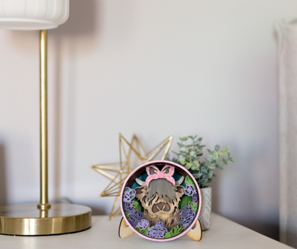 Highland Heifer Shadow Box Kit