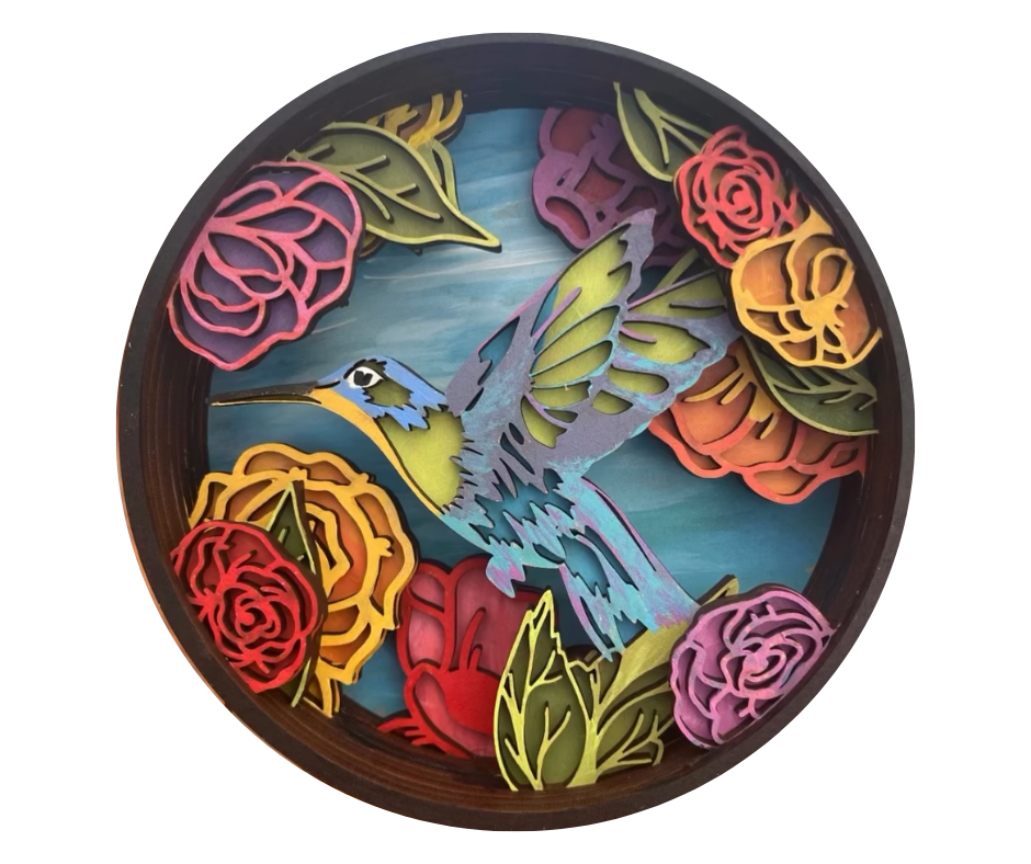 Hummingbird Garden Shadow Box Kit
