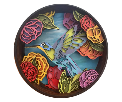 Hummingbird Garden Shadow Box Kit