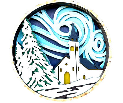 Silent Night Shadow Box Kit