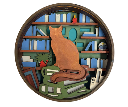 The Purrrfect Book Shadow Box