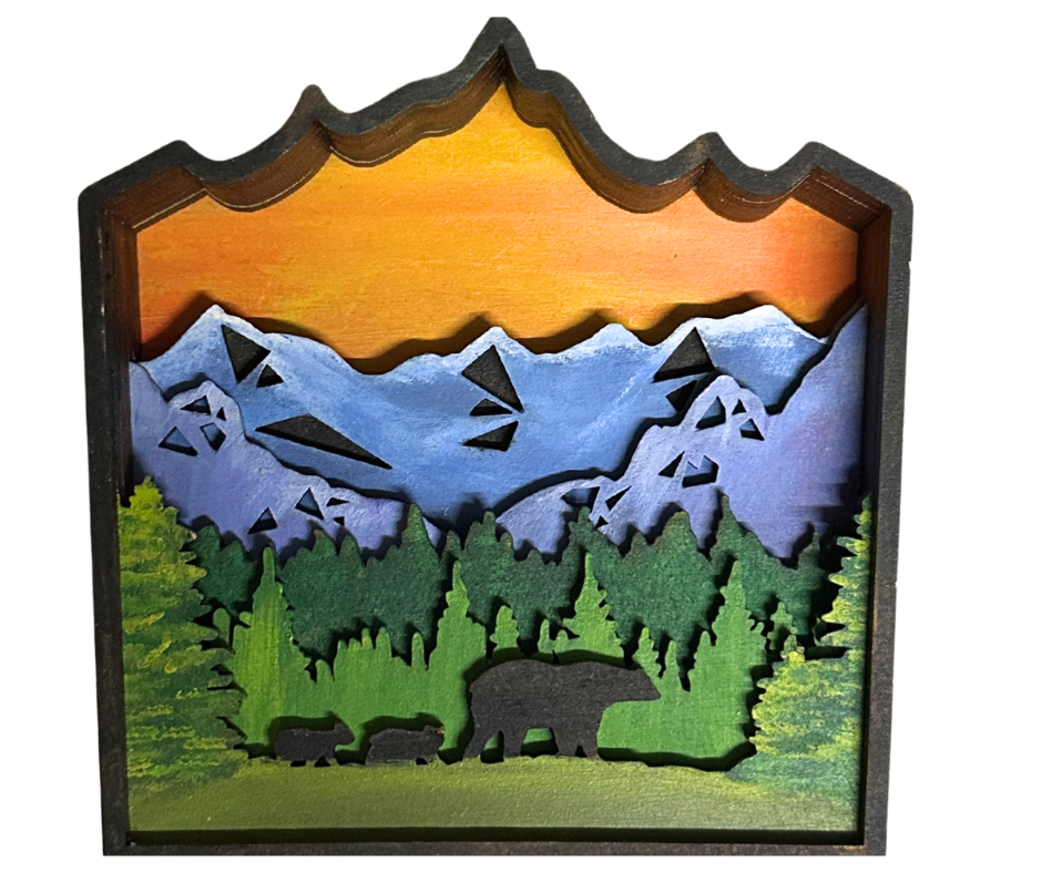 On The Mountains Tops Shadow Box Kit