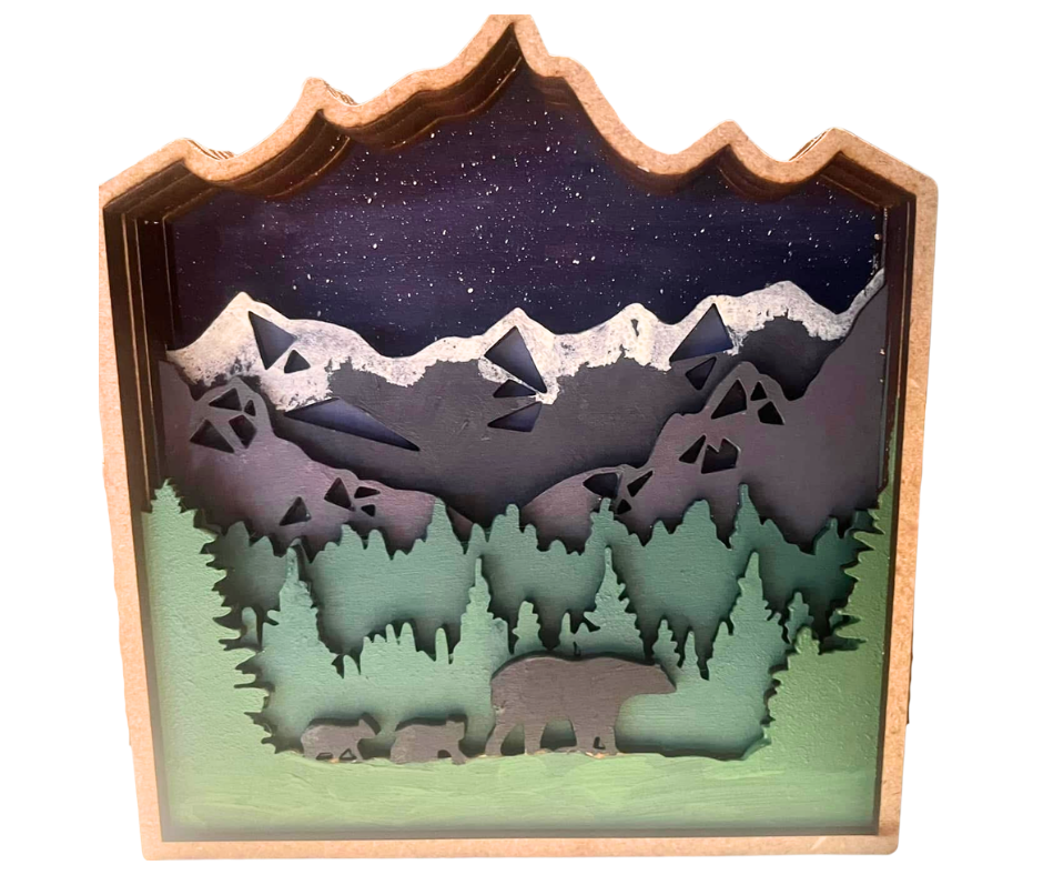 On The Mountains Tops Shadow Box Kit