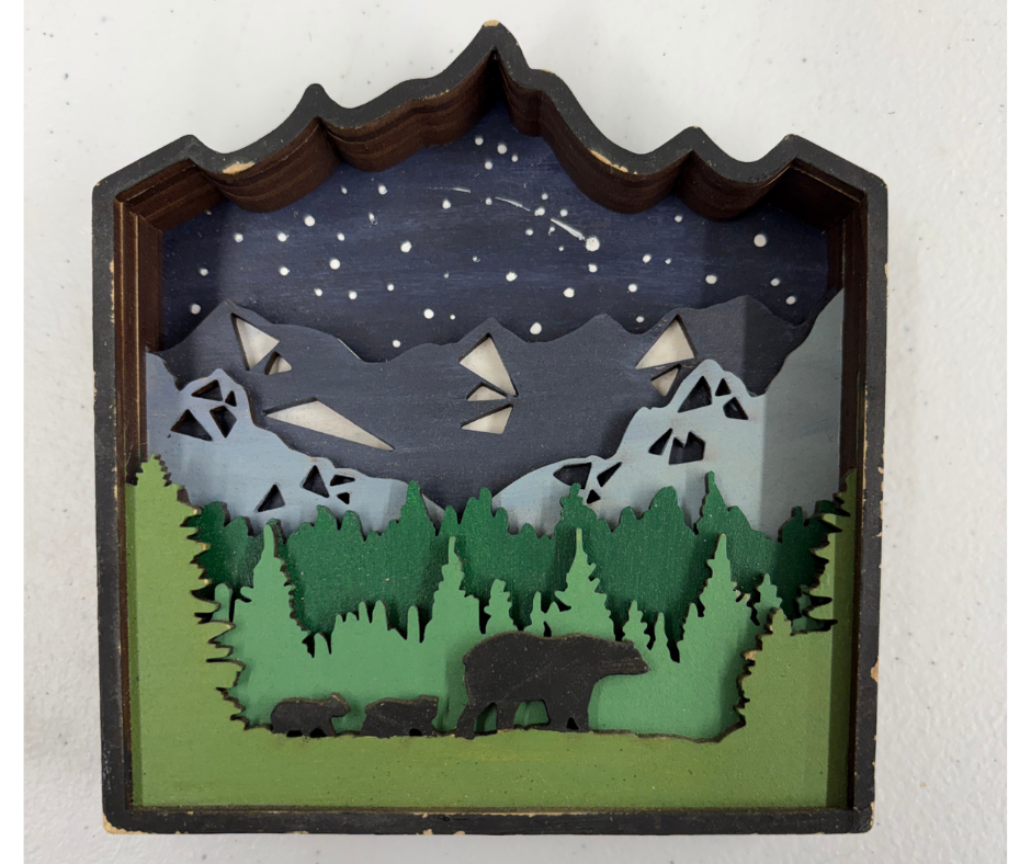 On The Mountains Tops Shadow Box Kit