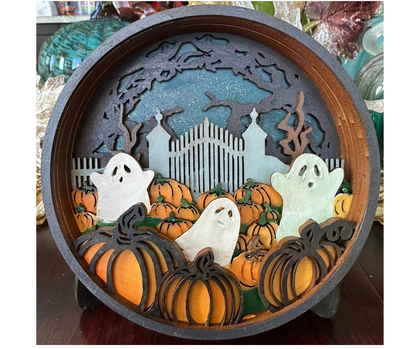 Haunted Pumpkin Patch Shadow Box Kit