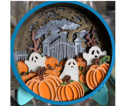 Haunted Pumpkin Patch Shadow Box Kit