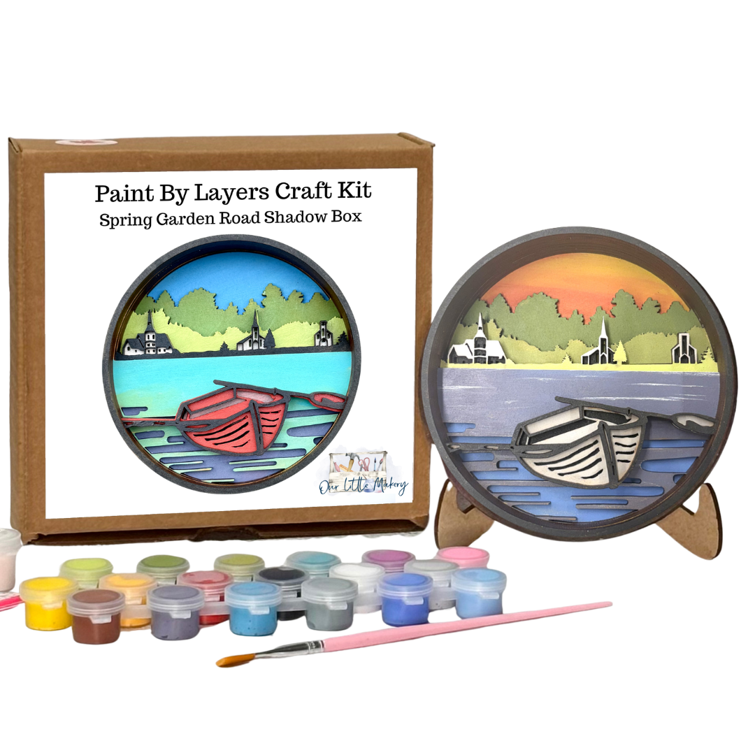 Spring Garden Road Shadow Box Kit