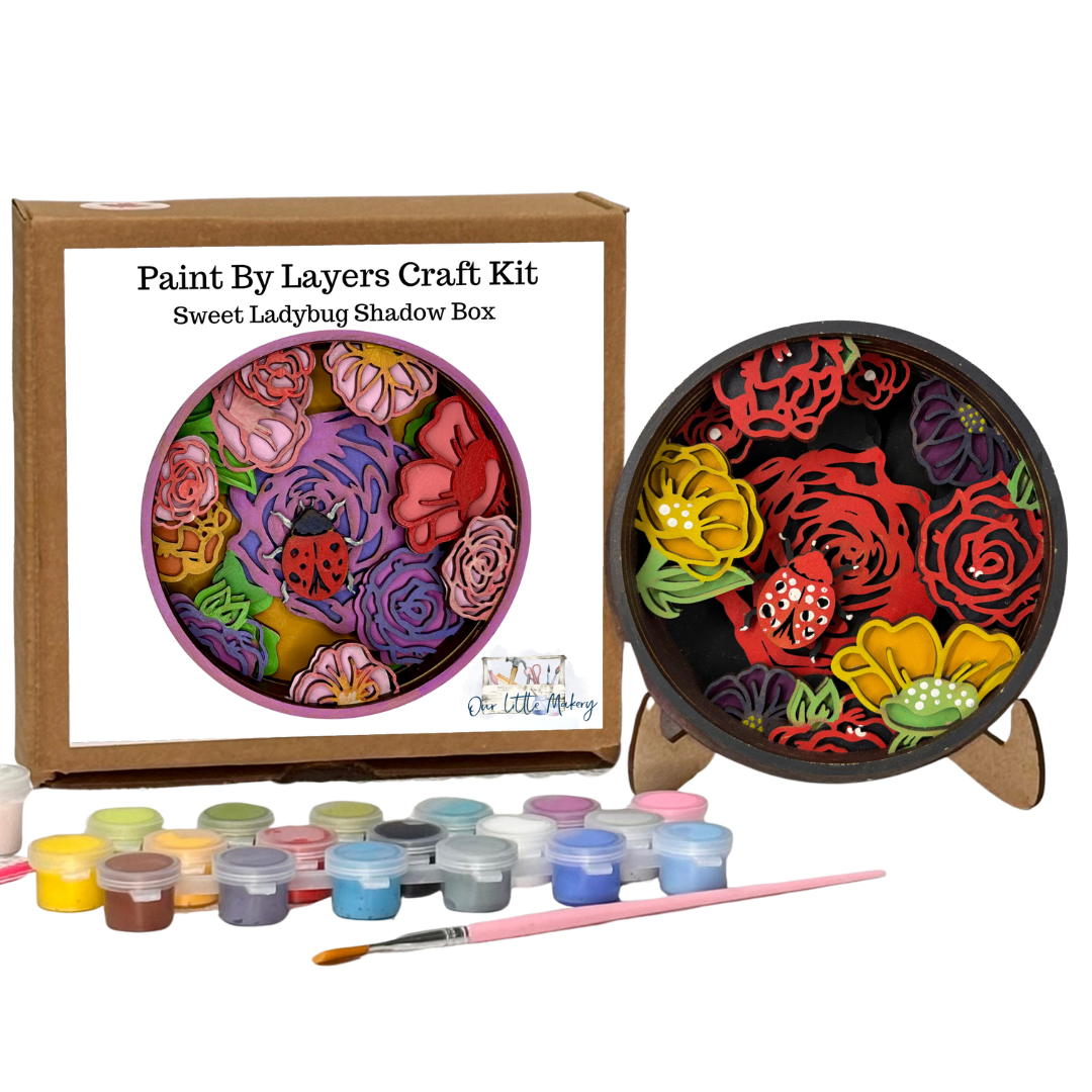 Sweet Ladybug Shadow Box Kit