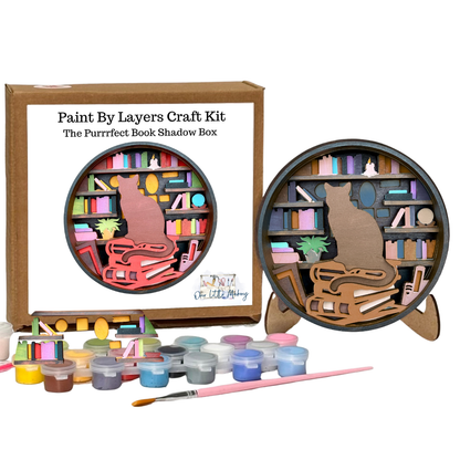The Purrrfect Book Shadow Box