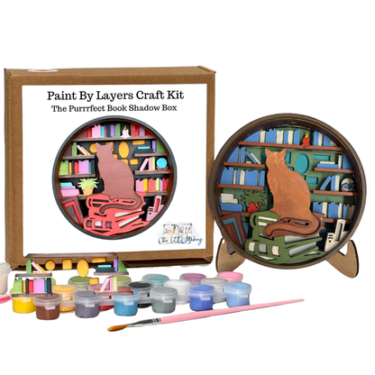 The Purrrfect Book Shadow Box