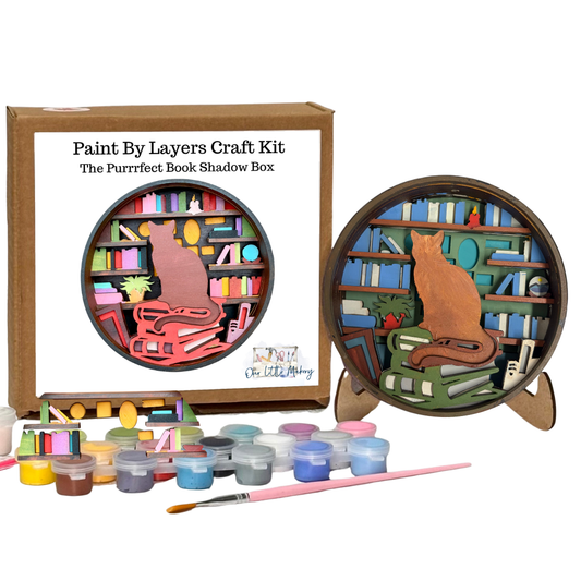 The Purrrfect Book Shadow Box