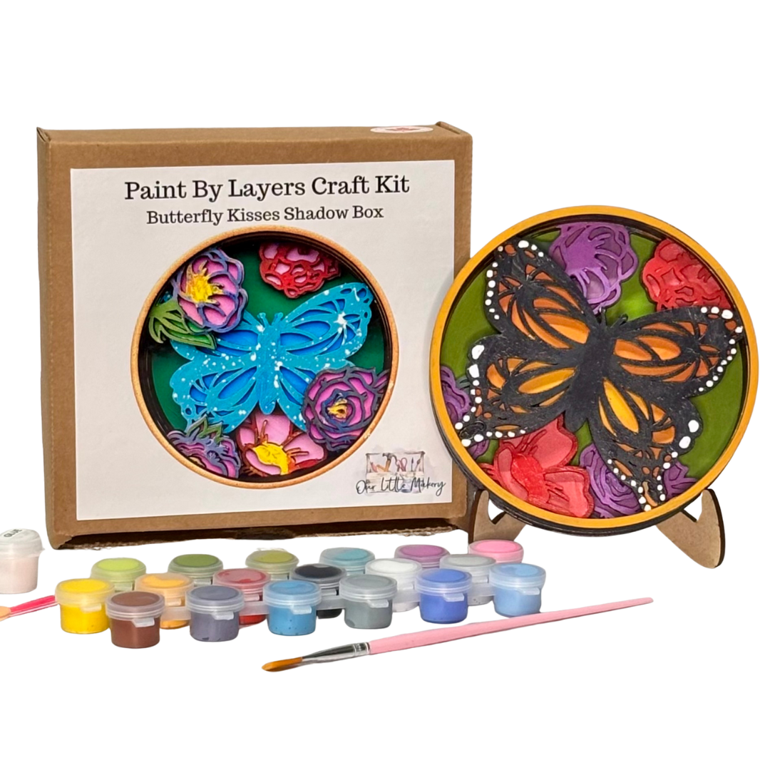 Butterfly Kisses Shadow Box Kit