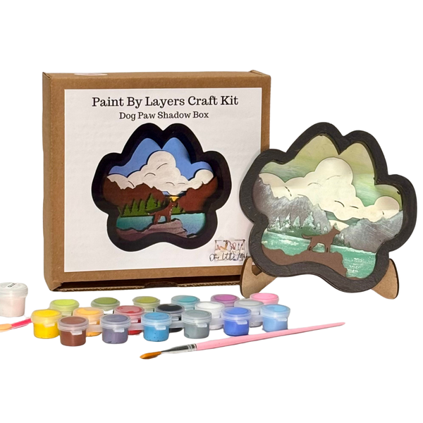 Dog Paw Shadow Box Kit
