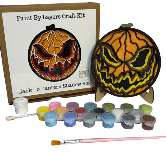 Jack-O-Lantern Shadow Box Kit