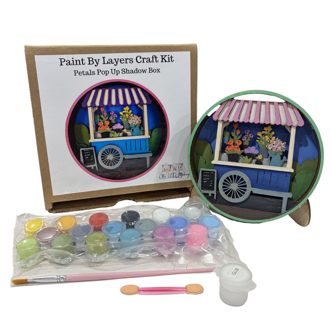 Petals Pop Up Shadow Box Kit