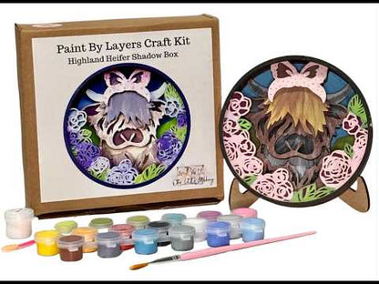Highland Heifer Shadow Box Kit