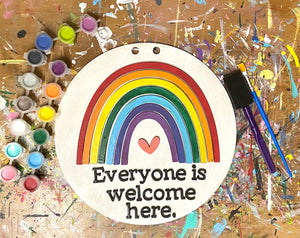 "Everyone is welcome here" Sign Kit