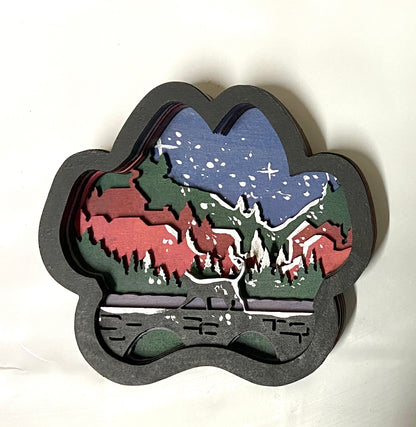 Cat Paw Shadow Box Kit