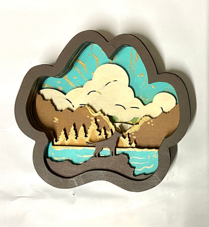Dog Paw Shadow Box Kit